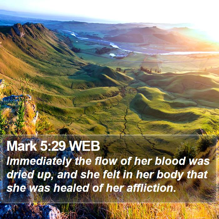 Mark 5:29 WEB Bible Study