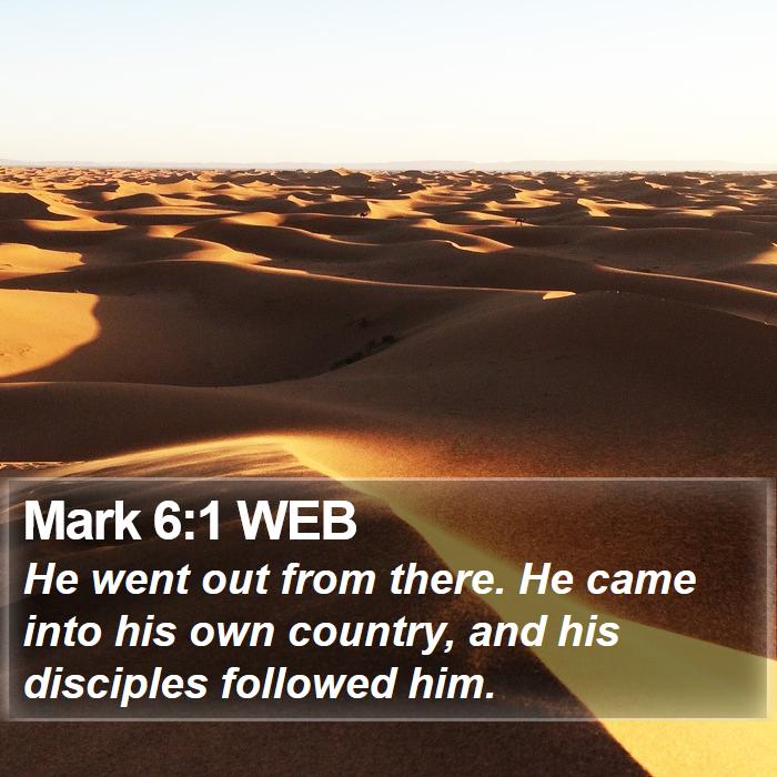 Mark 6:1 WEB Bible Study