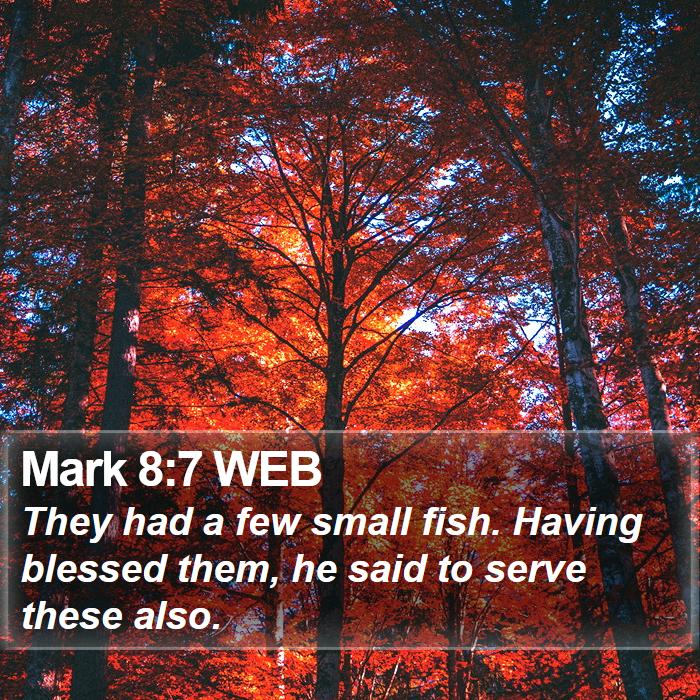 Mark 8:7 WEB Bible Study