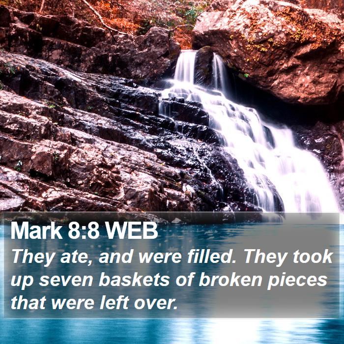 Mark 8:8 WEB Bible Study