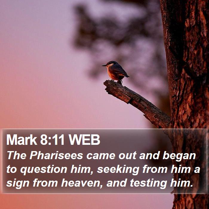 Mark 8:11 WEB Bible Study