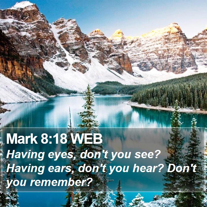 Mark 8:18 WEB Bible Study