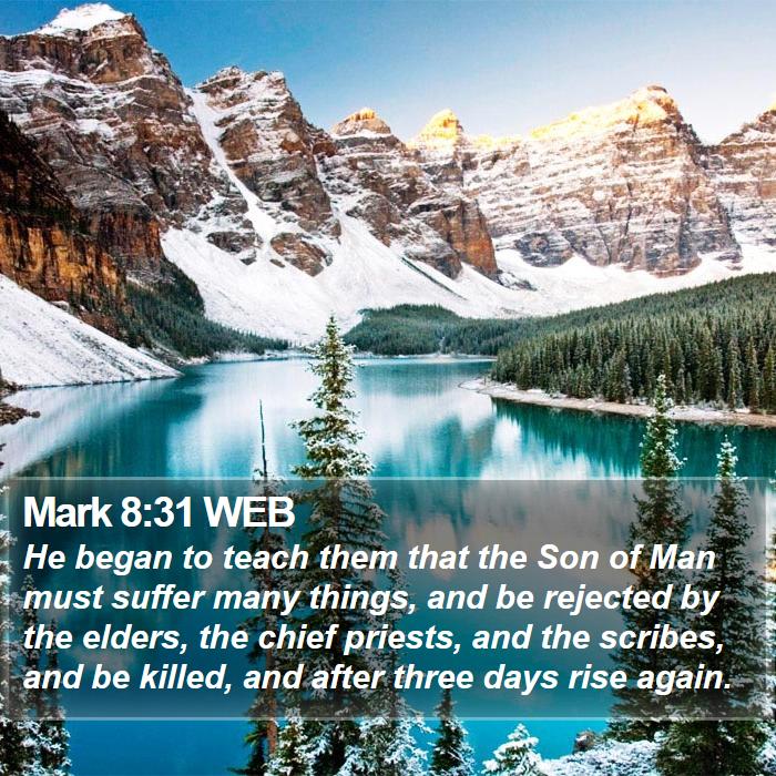 Mark 8:31 WEB Bible Study