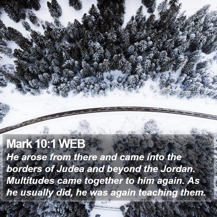 Mark 10:1 WEB Bible Study