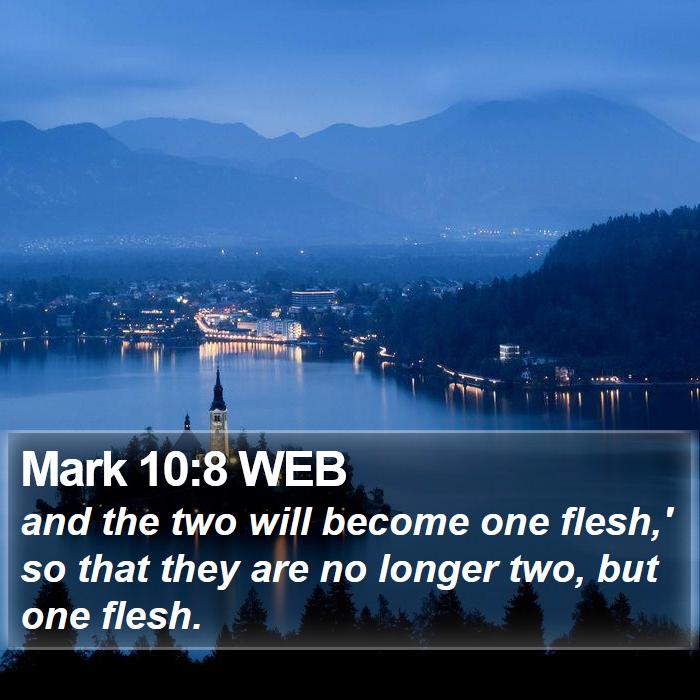 Mark 10:8 WEB Bible Study