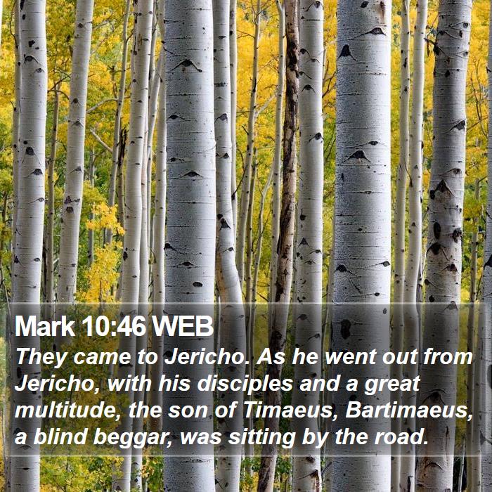 Mark 10:46 WEB Bible Study