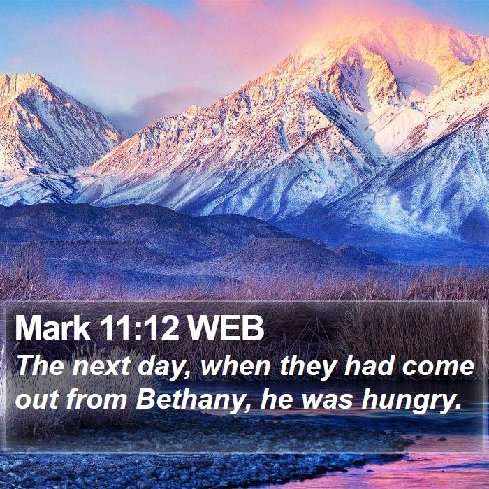 Mark 11:12 WEB Bible Study