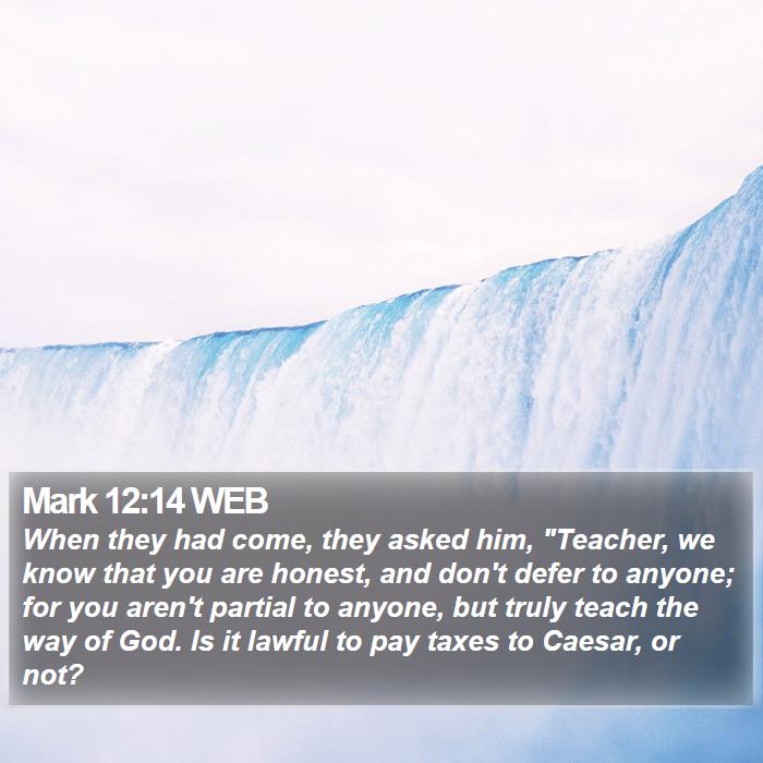 Mark 12:14 WEB Bible Study