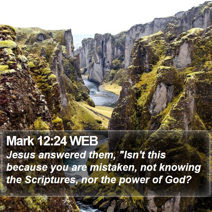 Mark 12:24 WEB Bible Study