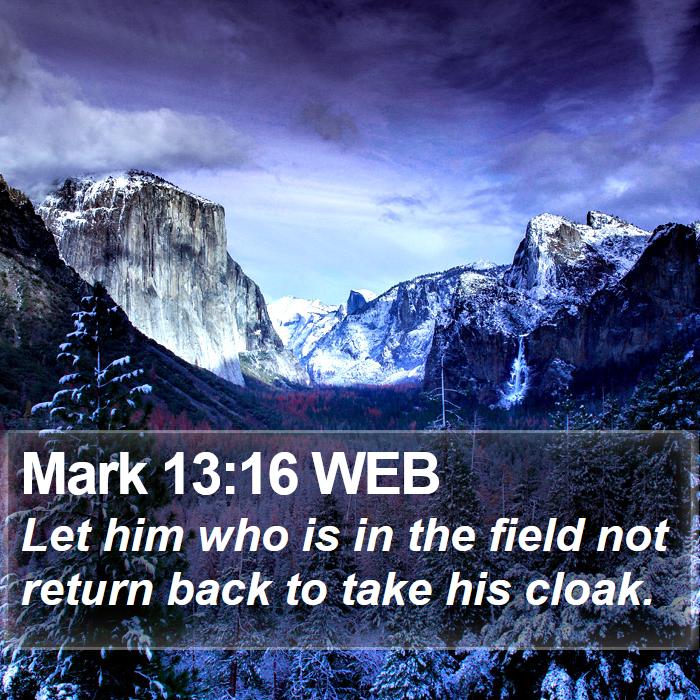 Mark 13:16 WEB Bible Study