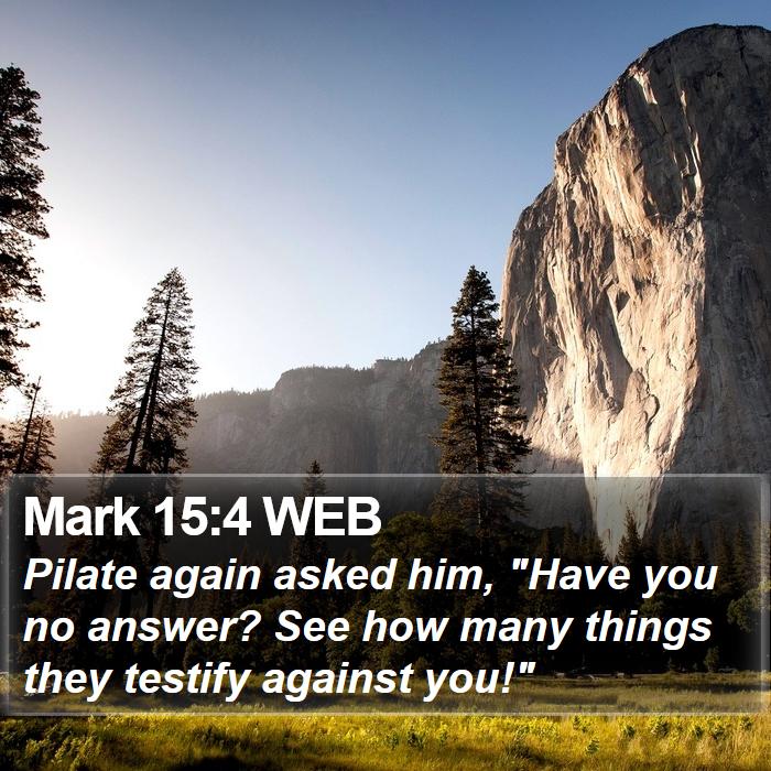 Mark 15:4 WEB Bible Study