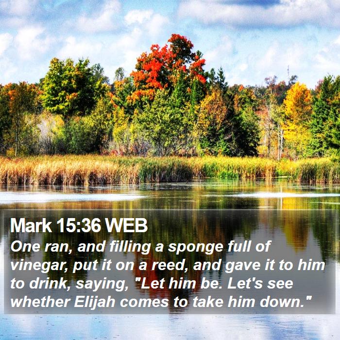 Mark 15:36 WEB Bible Study