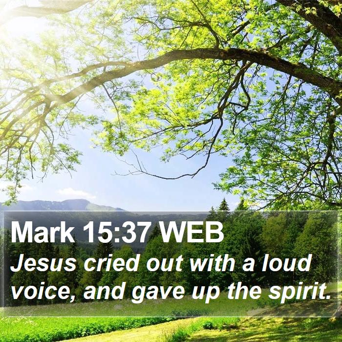 Mark 15:37 WEB Bible Study