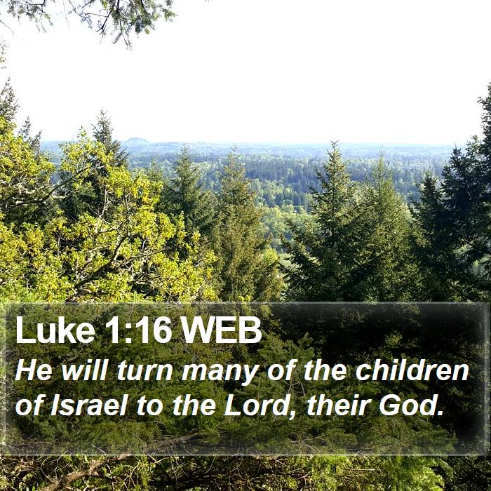 Luke 1:16 WEB Bible Study