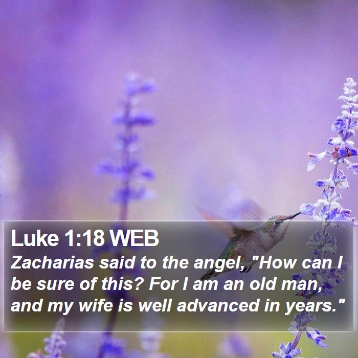 Luke 1:18 WEB Bible Study