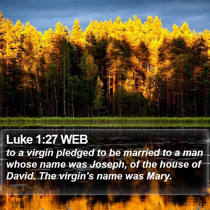 Luke 1:27 WEB Bible Study