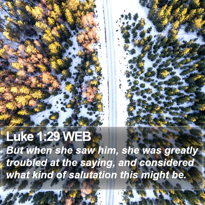 Luke 1:29 WEB Bible Study