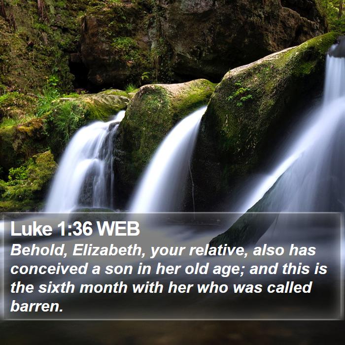 Luke 1:36 WEB Bible Study