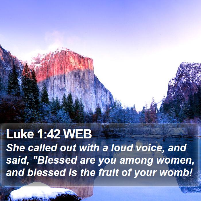 Luke 1:42 WEB Bible Study