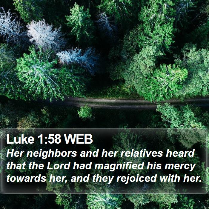 Luke 1:58 WEB Bible Study