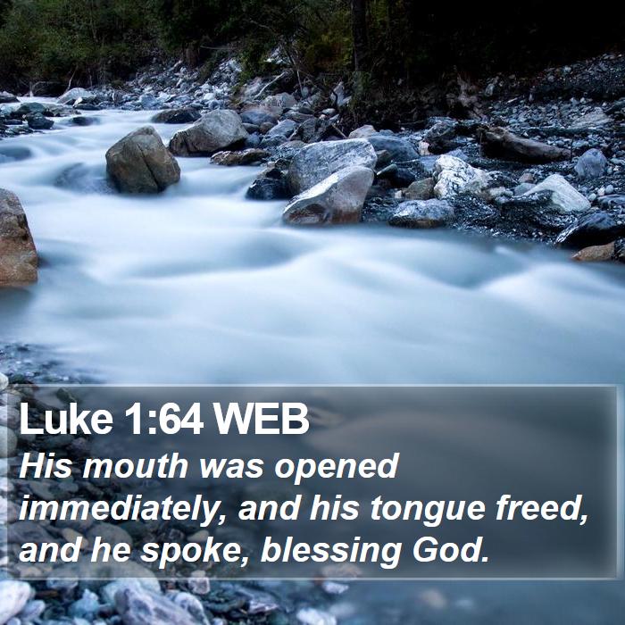 Luke 1:64 WEB Bible Study