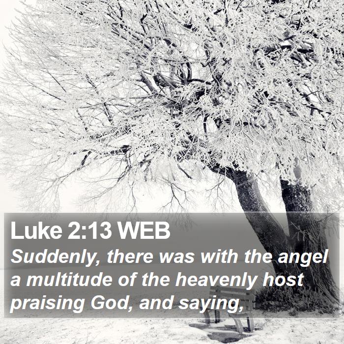 Luke 2:13 WEB Bible Study