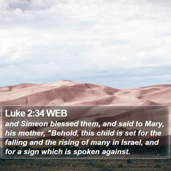 Luke 2:34 WEB Bible Study