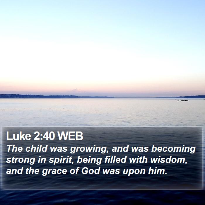 Luke 2:40 WEB Bible Study