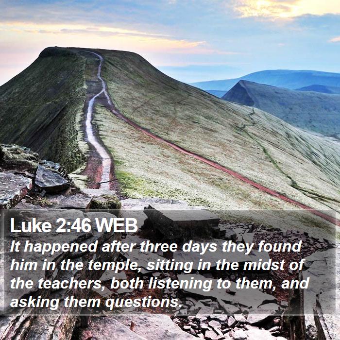 Luke 2:46 WEB Bible Study