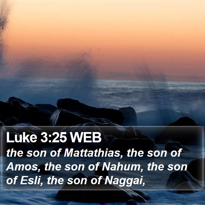 Luke 3:25 WEB Bible Study