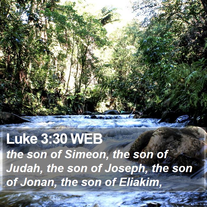 Luke 3:30 WEB Bible Study