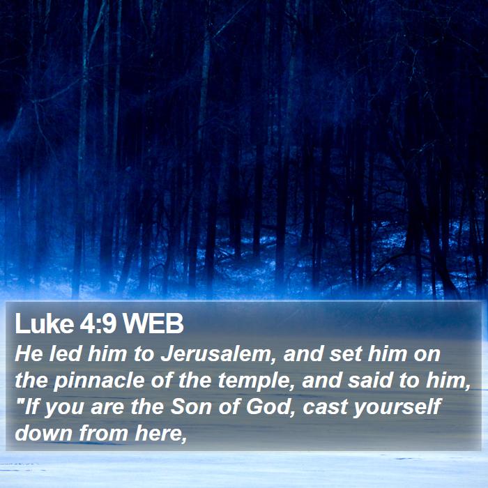 Luke 4:9 WEB Bible Study