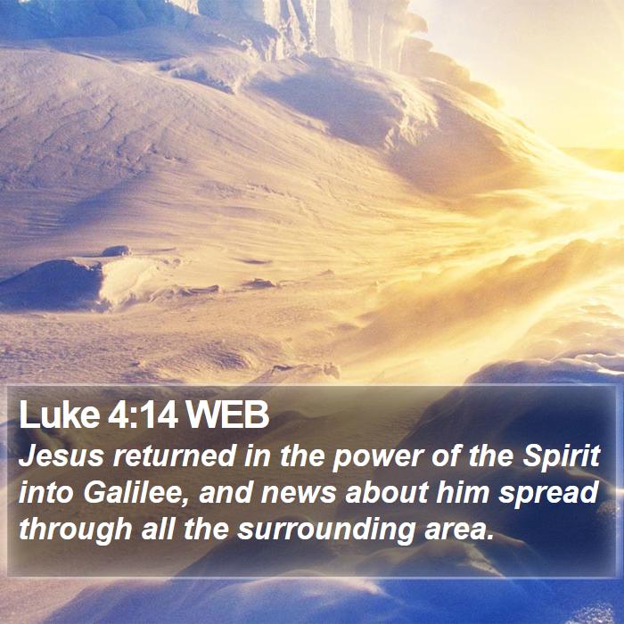 Luke 4:14 WEB Bible Study