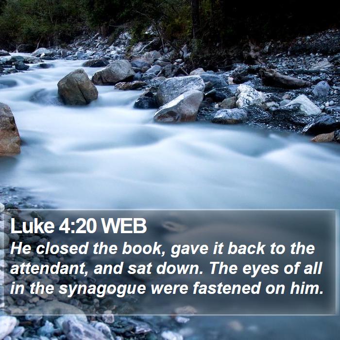 Luke 4:20 WEB Bible Study