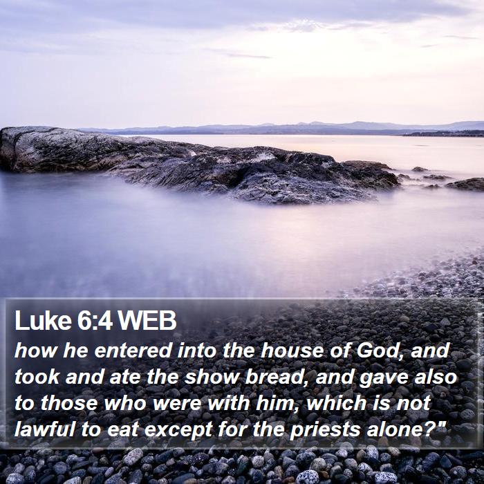 Luke 6:4 WEB Bible Study