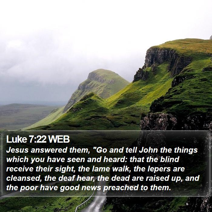 Luke 7:22 WEB Bible Study