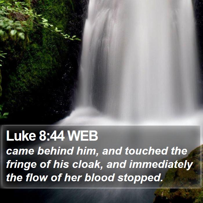 Luke 8:44 WEB Bible Study