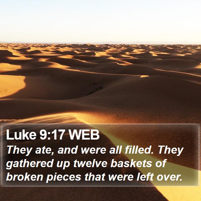 Luke 9:17 WEB Bible Study