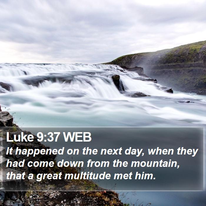 Luke 9:37 WEB Bible Study