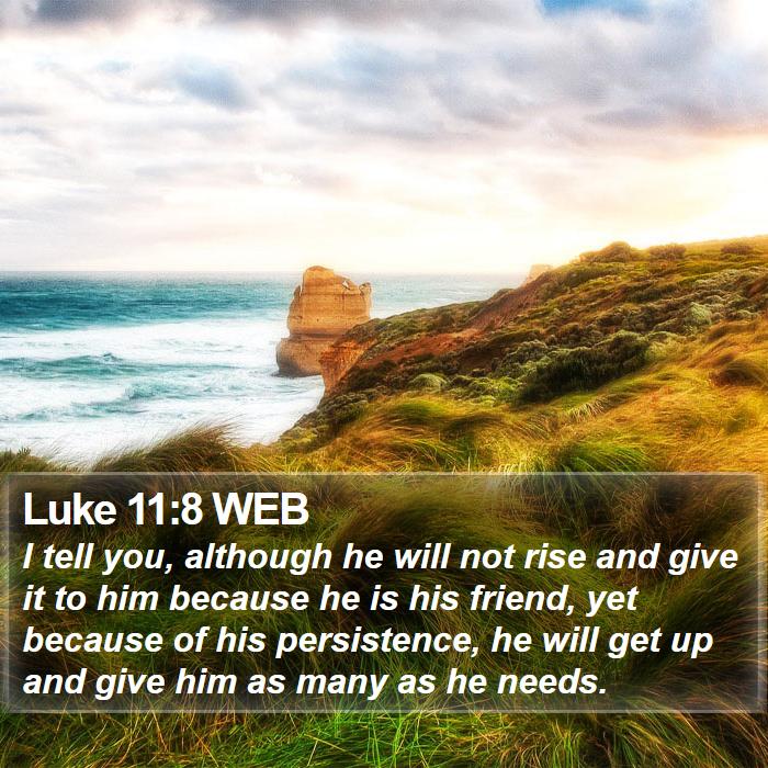 Luke 11:8 WEB Bible Study