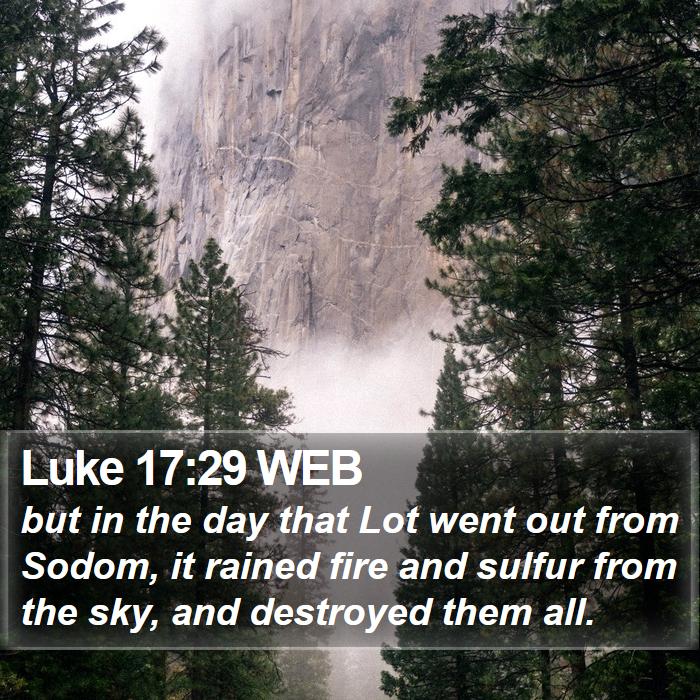 Luke 17:29 WEB Bible Study