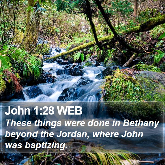 John 1:28 WEB Bible Study