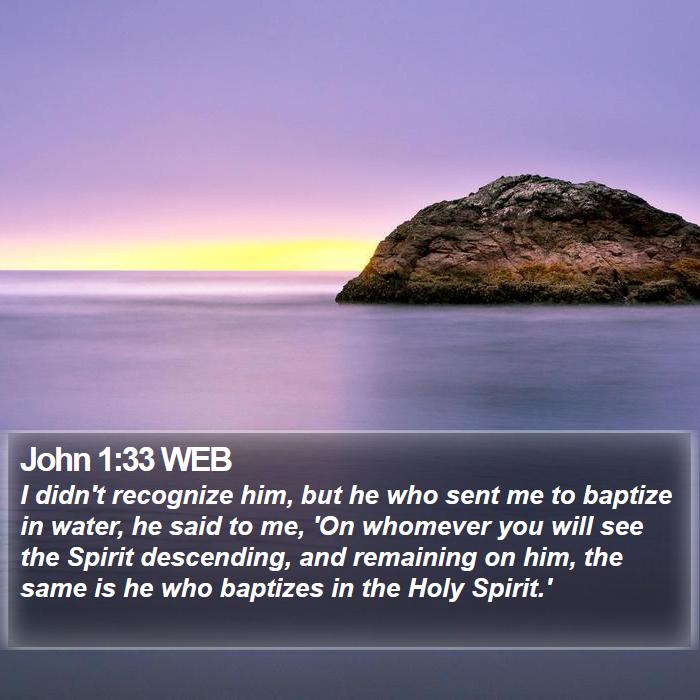 John 1:33 WEB Bible Study