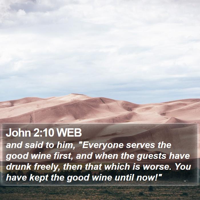 John 2:10 WEB Bible Study