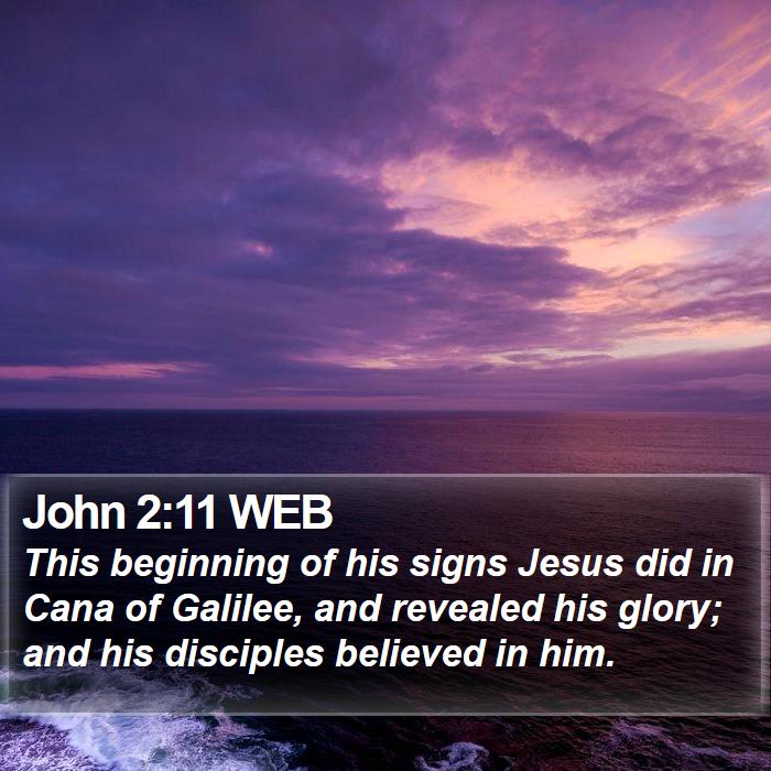 John 2:11 WEB Bible Study