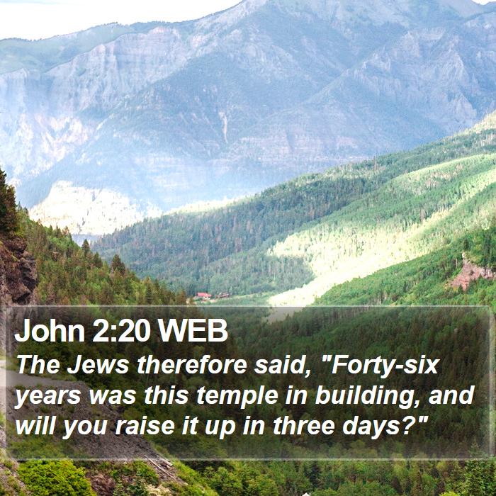 John 2:20 WEB Bible Study