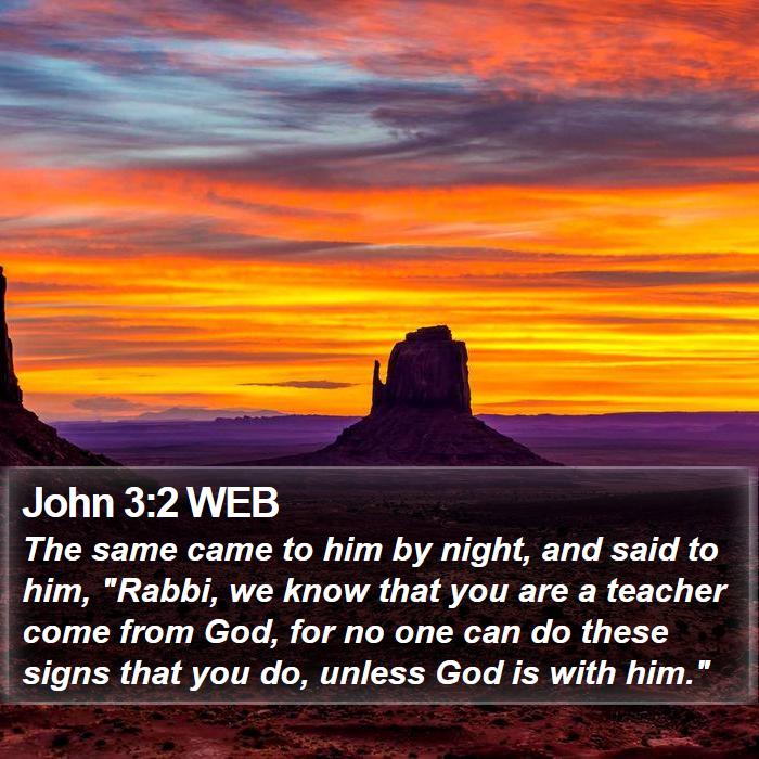 John 3:2 WEB Bible Study