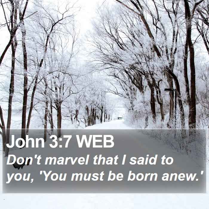 John 3:7 WEB Bible Study