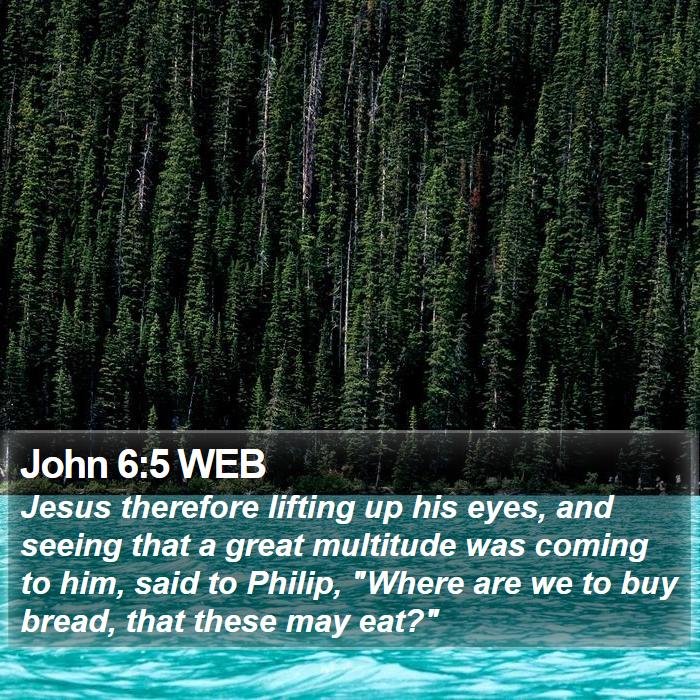 John 6:5 WEB Bible Study