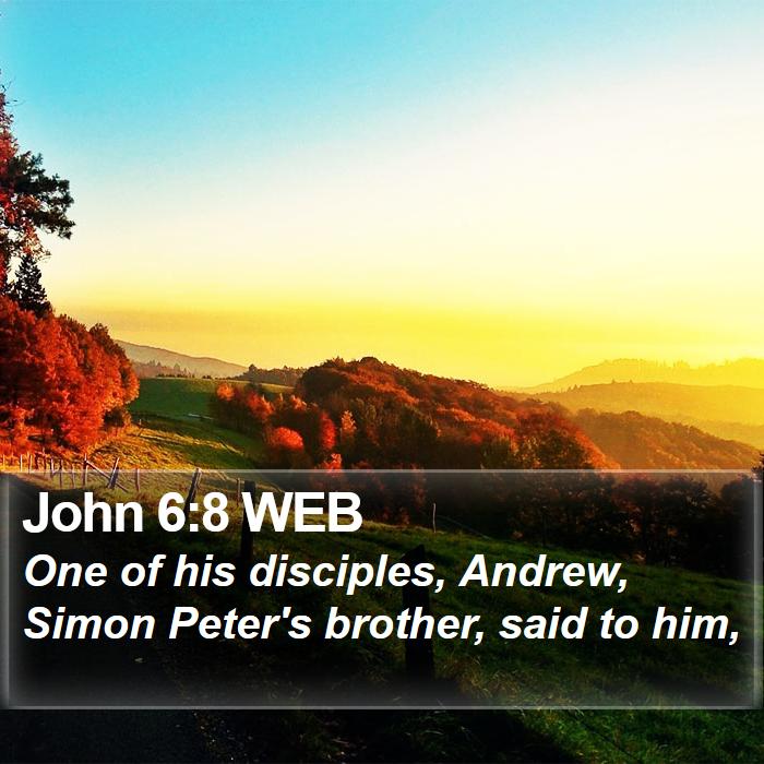 John 6:8 WEB Bible Study